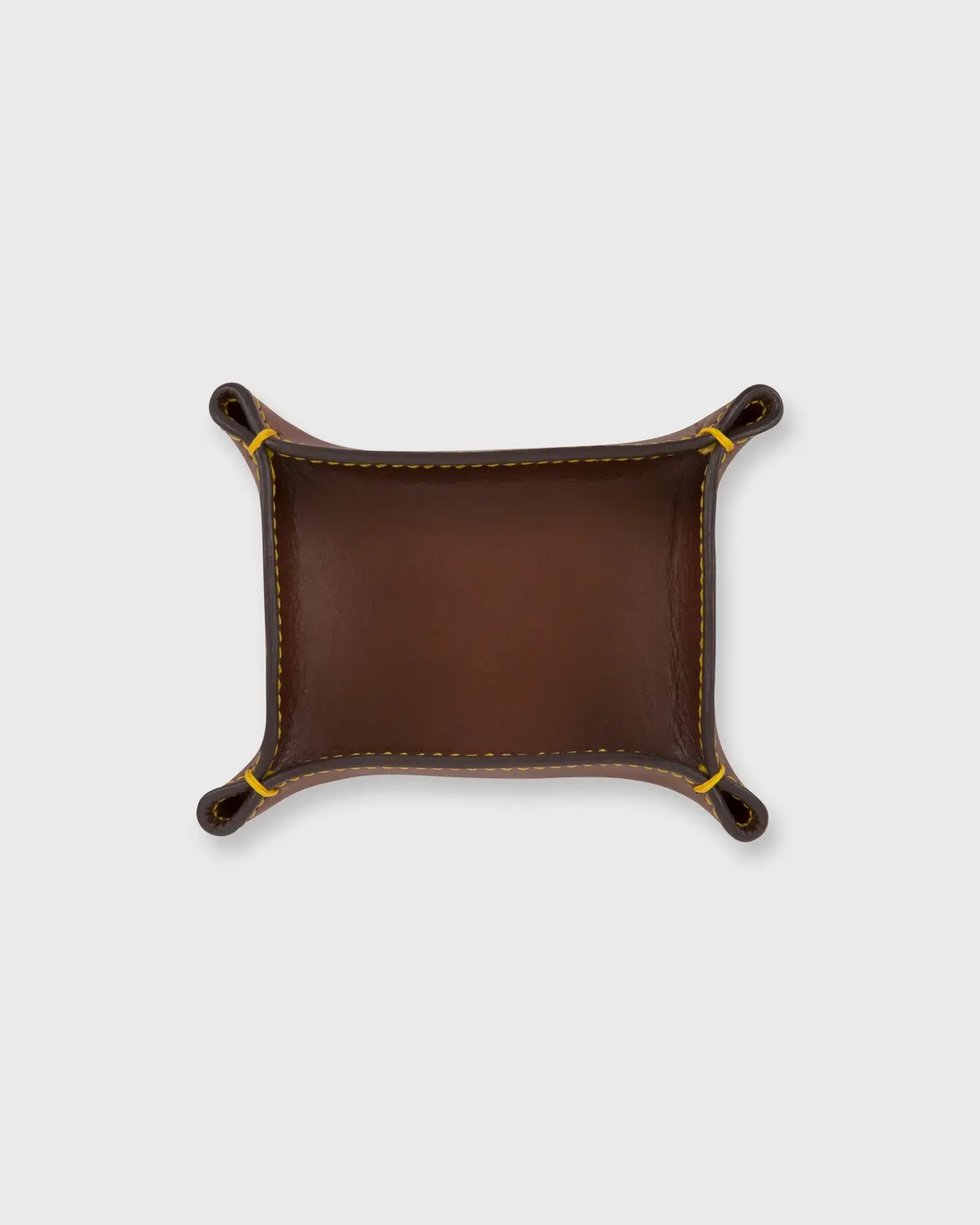 Small Tray In Papaya Leather 1