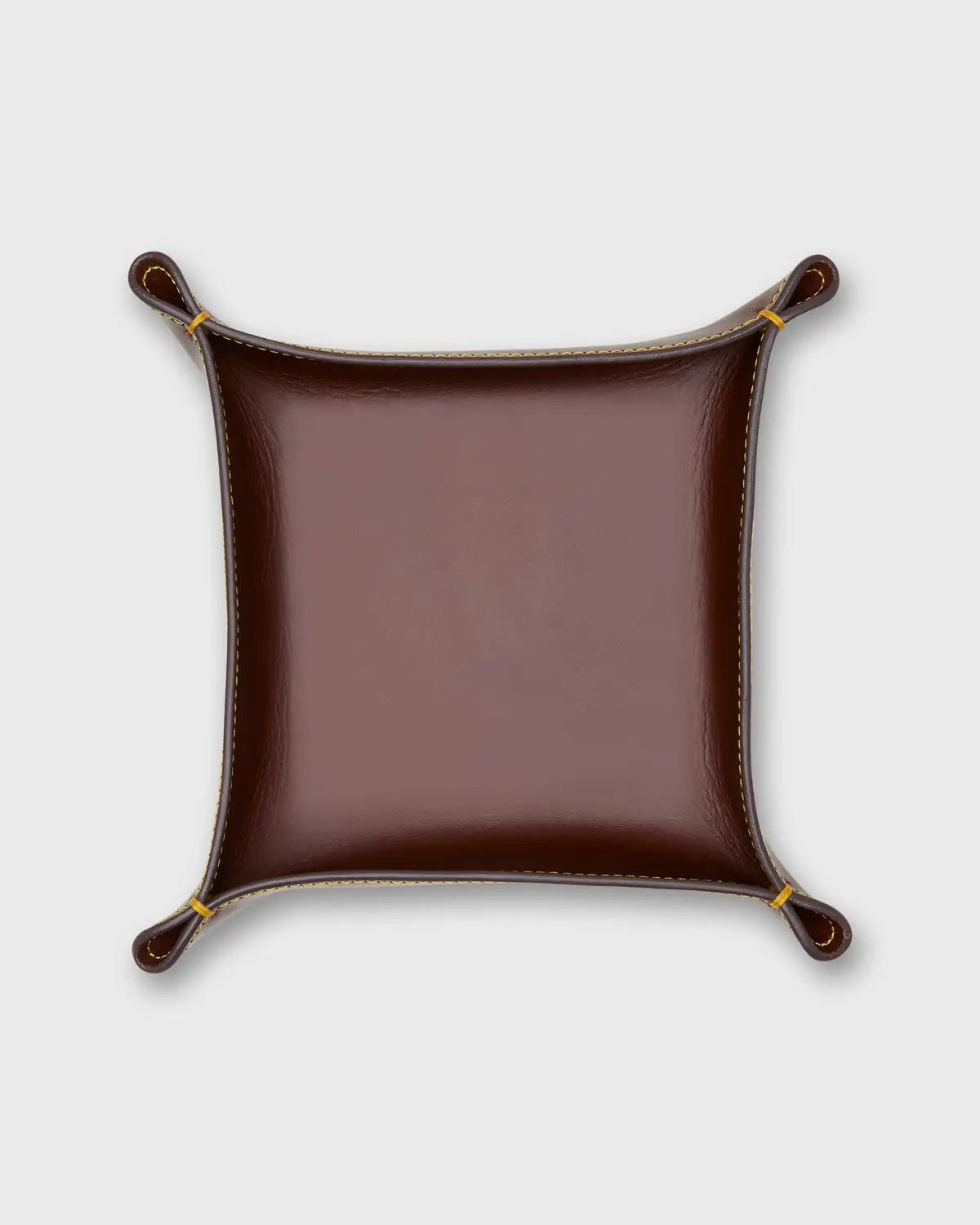 Medium Tray In Papaya Leather 1