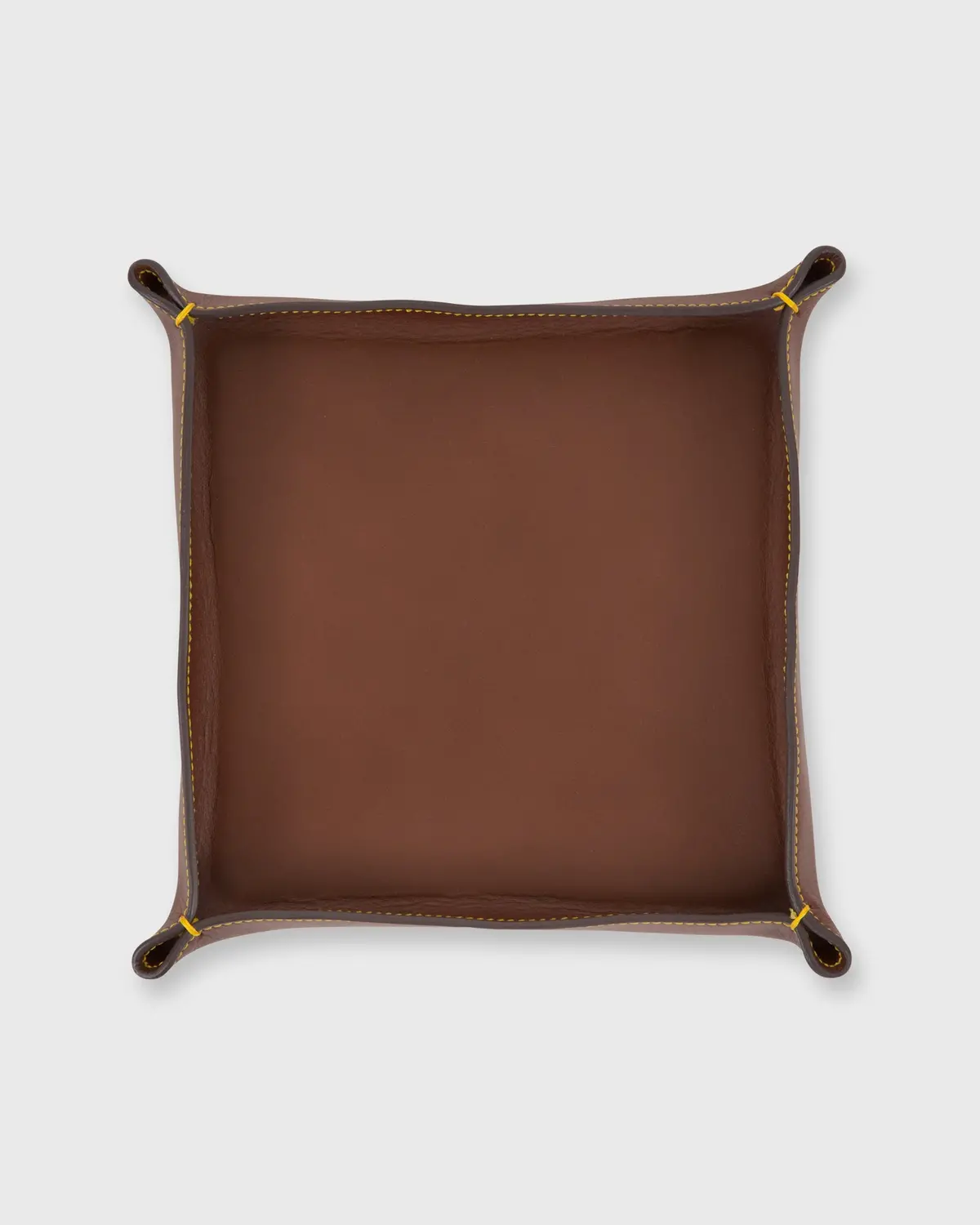 Large Tray In Papaya Leather 1