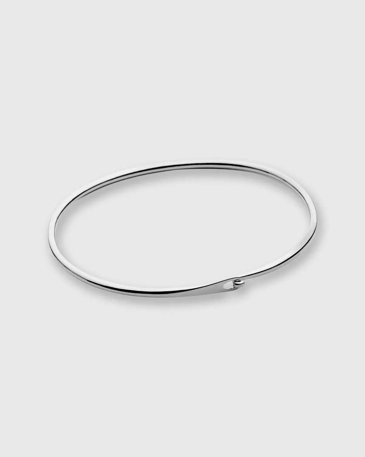Wire Bangle Bracelet In Sterling Silver 1
