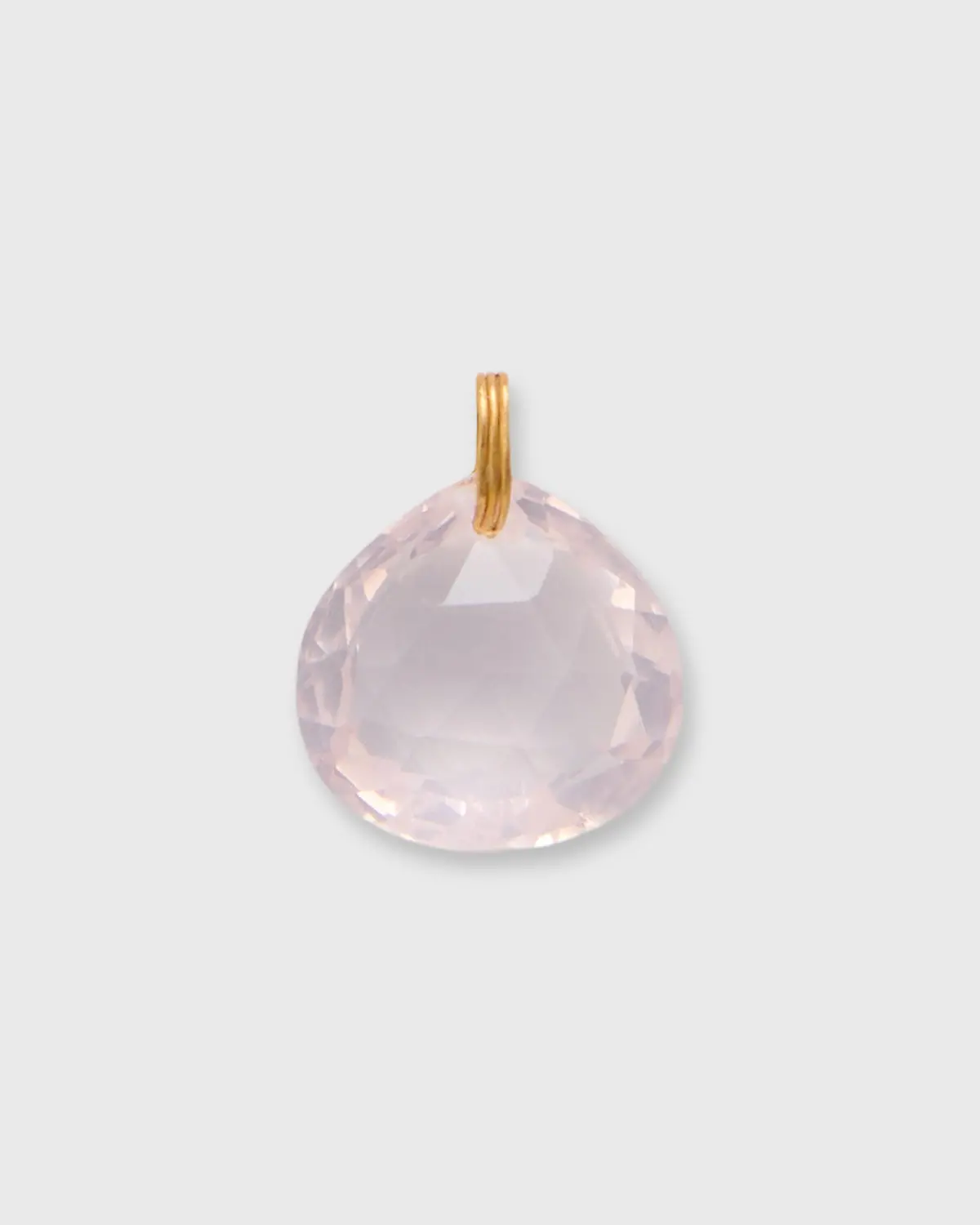 Briolette Pendant In Rose Quartz 1