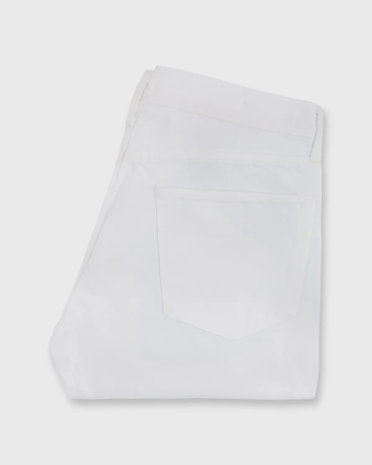 Slim Straight Jean In White Garment-Dyed Denim 1