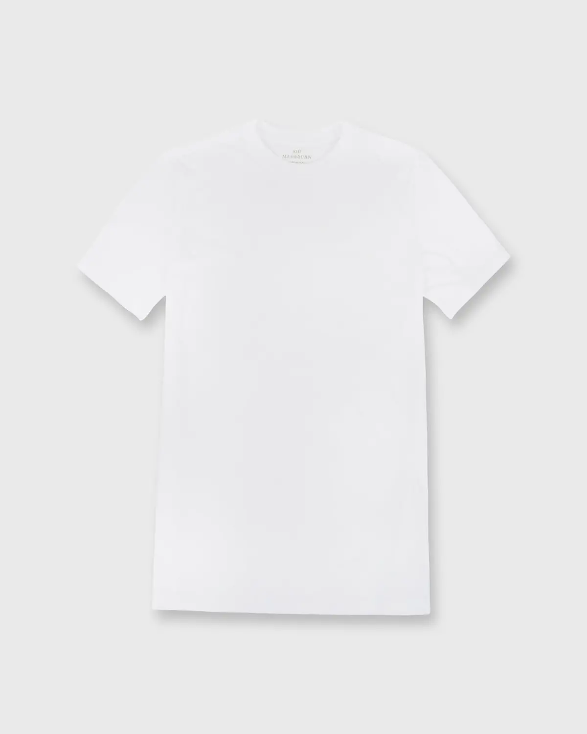 Short-Sleeved Tee In White Pima Cotton 1