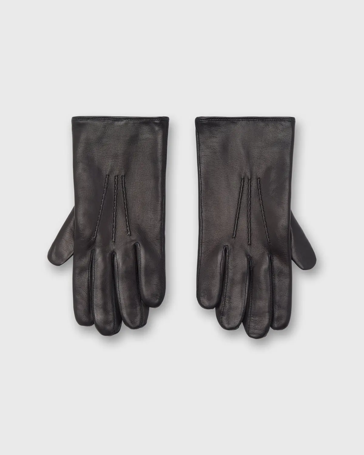Cashmere-Lined Gloves In Navy Nappa Leather 1