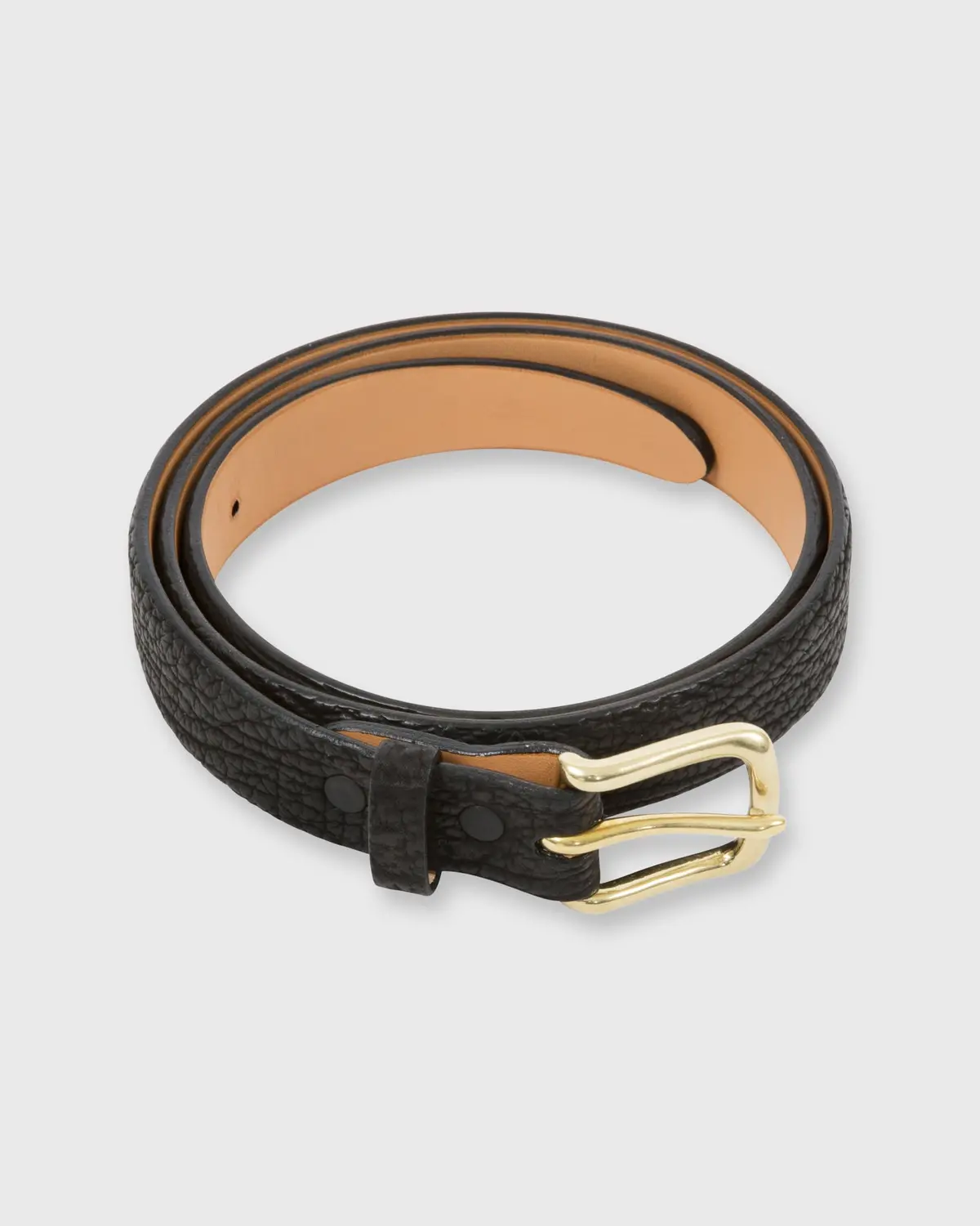1" Belt In Black Sharkskin 1