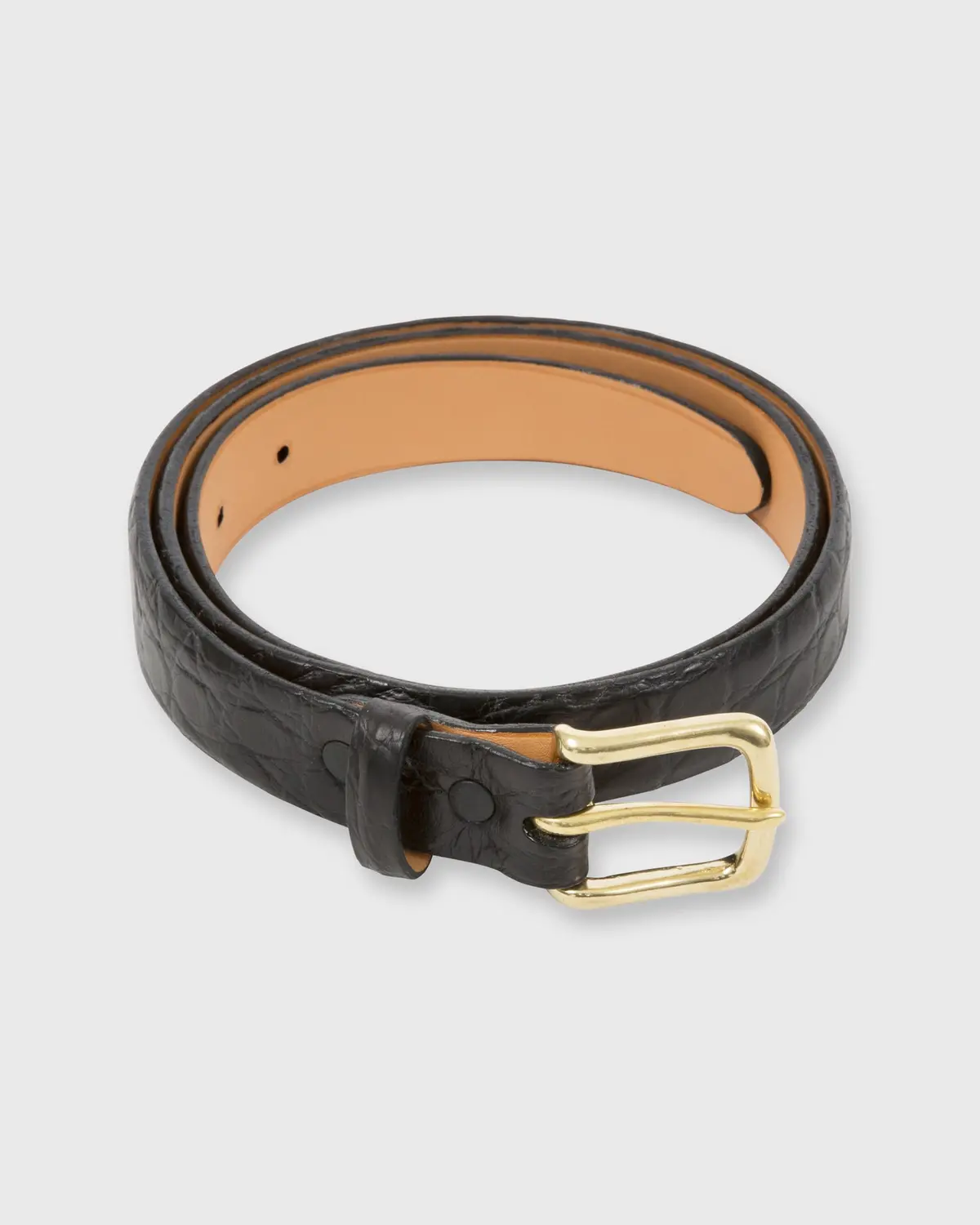 1" Belt In Black Matte Alligator 1