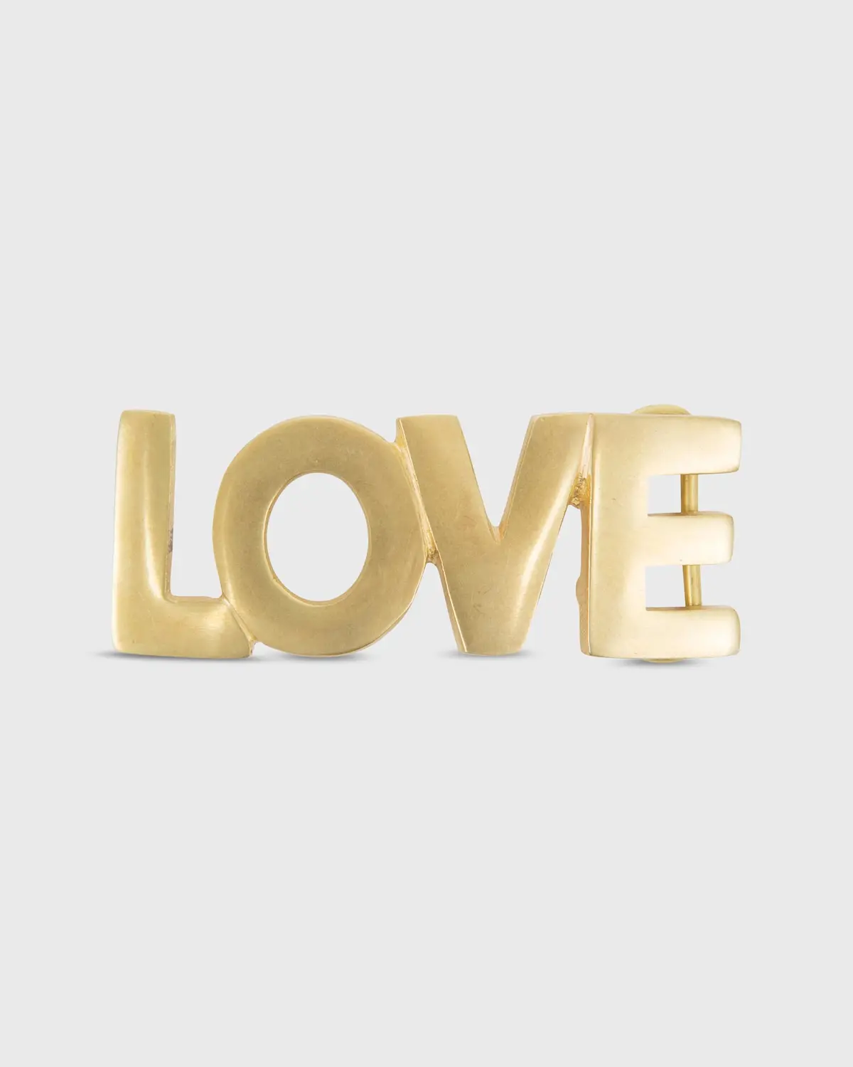 "Love" Belt Buckle In Brass 1