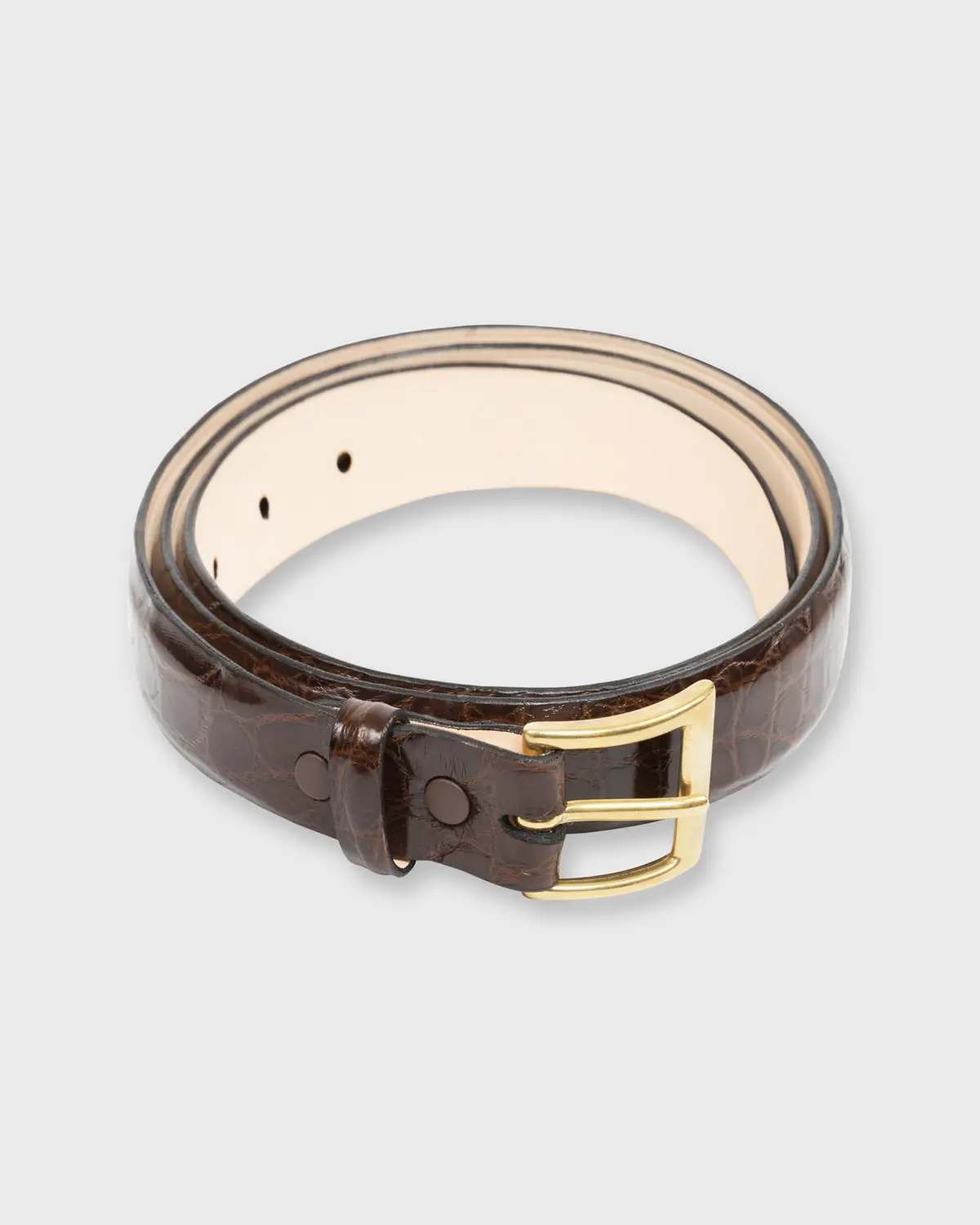 1" Belt In Chocolate Alligator 1