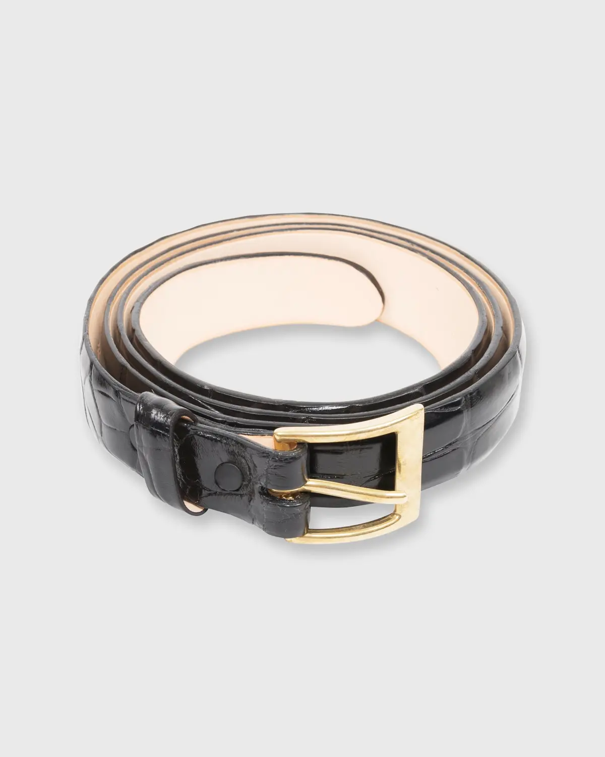 1" Belt In Black Alligator 1