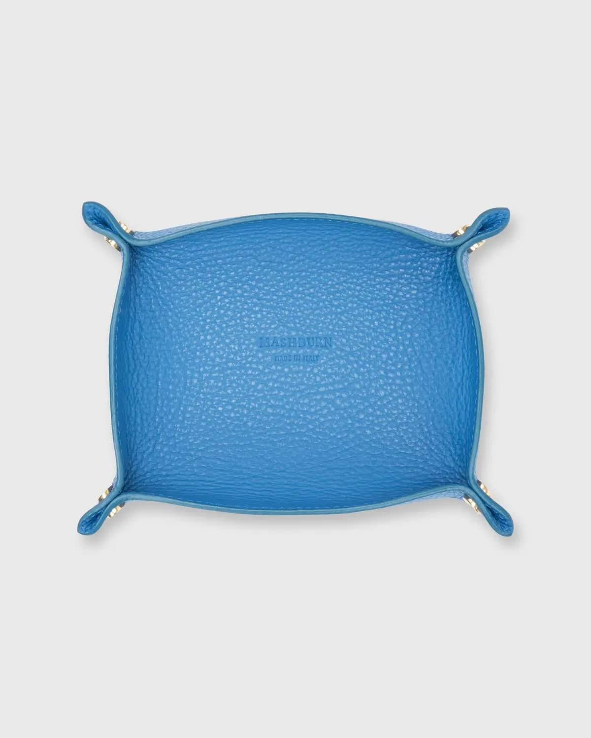 Soft Medium Rectangle Tray In Bright Blue Alce Leather 1