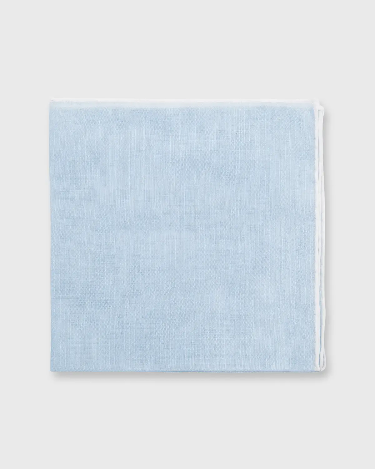Hand-Rolled Pocket Square In Sky Cotolino/White Edge 1