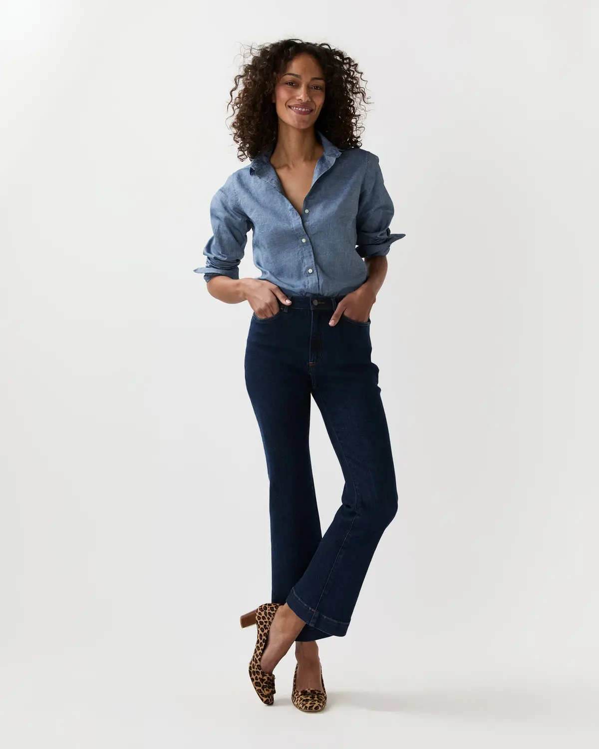 Icon Shirt In Indigo Cotolino Chambray 4