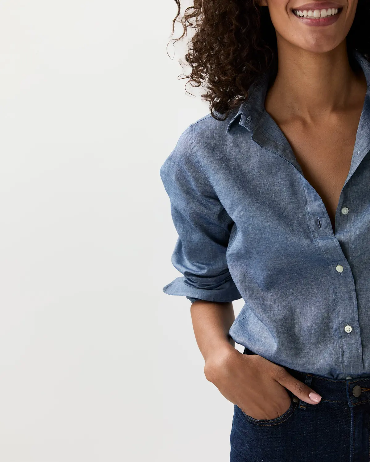 Icon Shirt In Indigo Cotolino Chambray 2