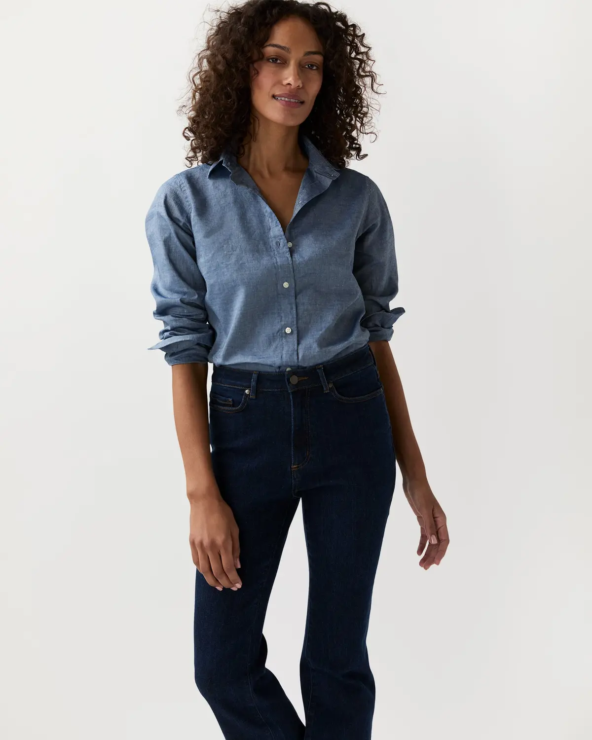 Icon Shirt In Indigo Cotolino Chambray 3