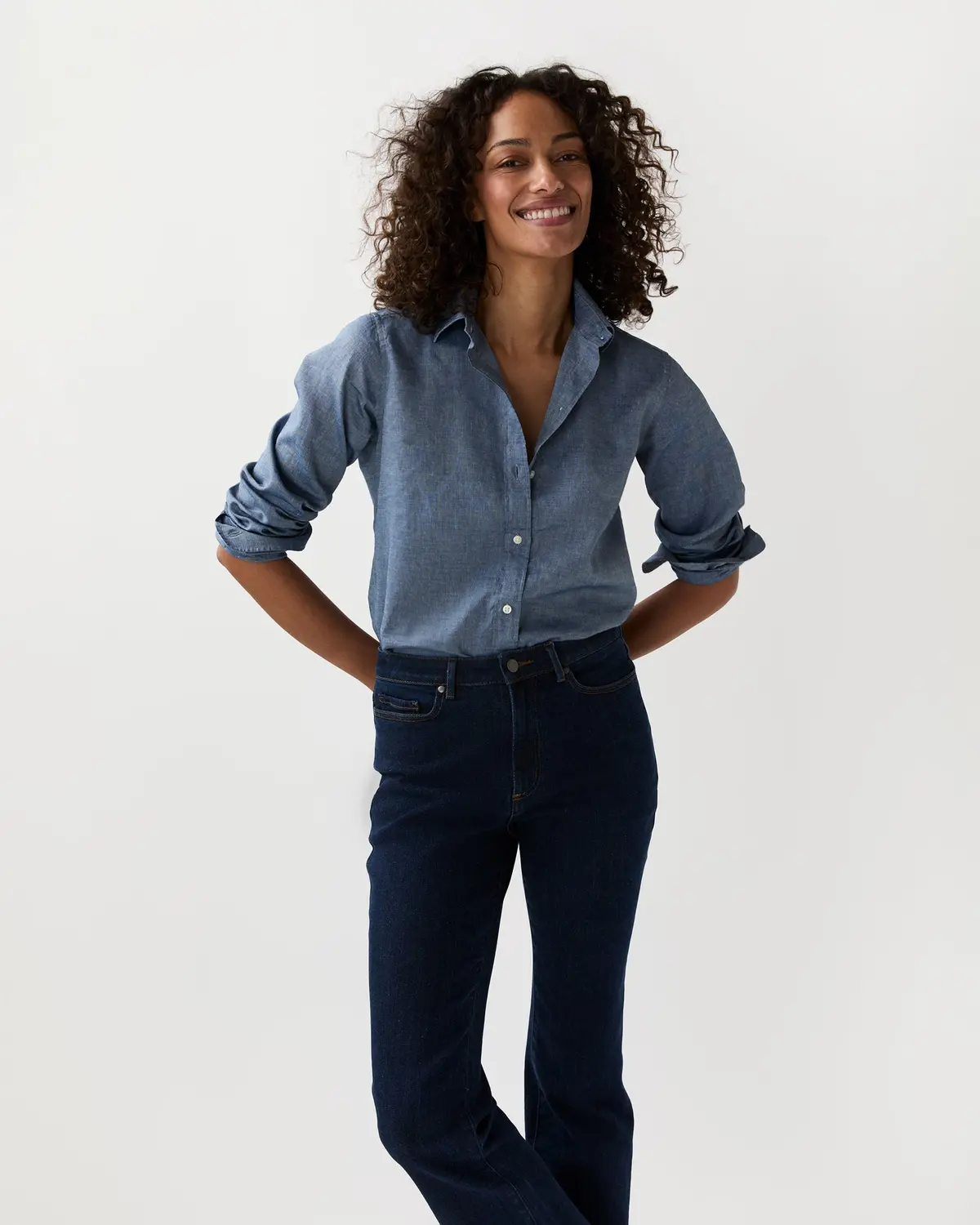 Icon Shirt In Indigo Cotolino Chambray 1