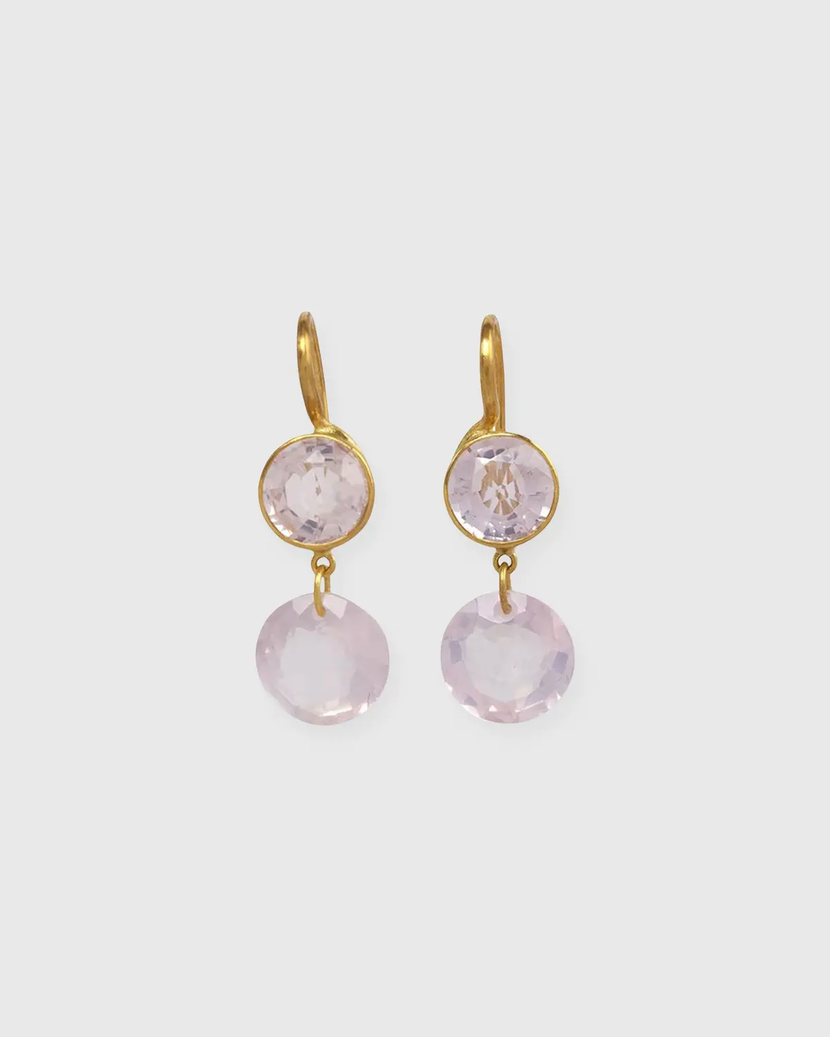 Small Incandescence Earrings In Rose Quartz 1
