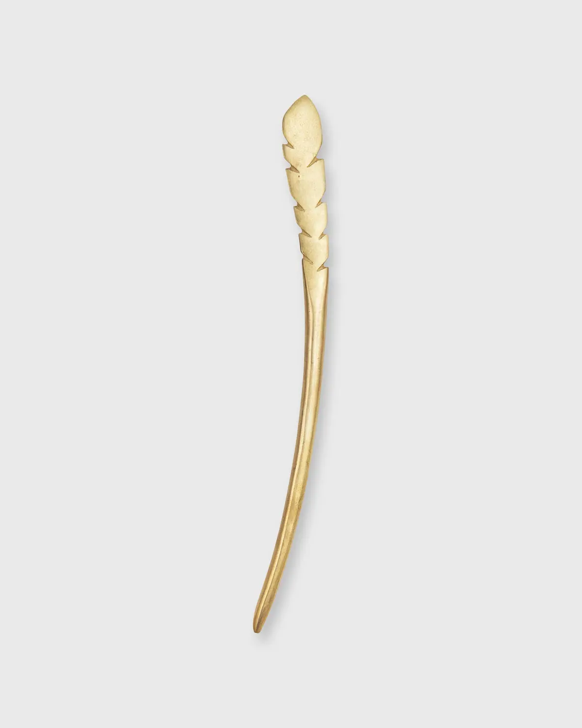 Feather Hairpin In Brass 1