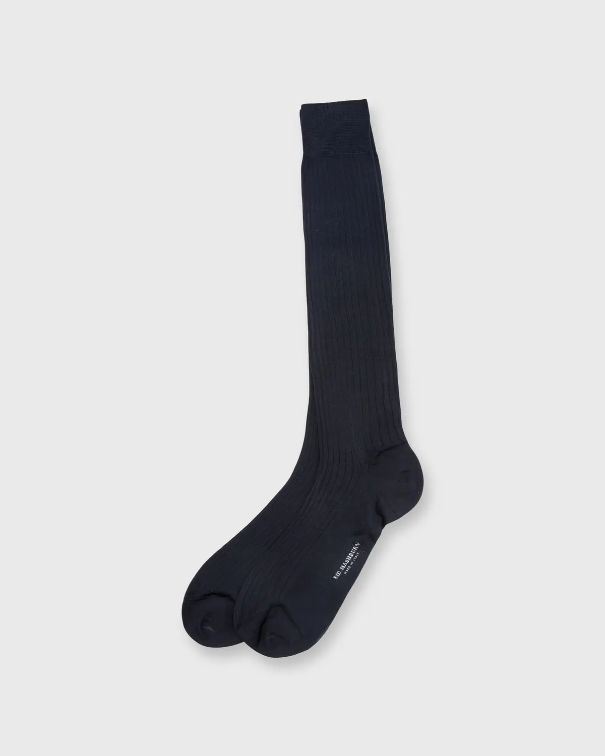 Over-The-Calf Dress Socks In Navy Silk 1