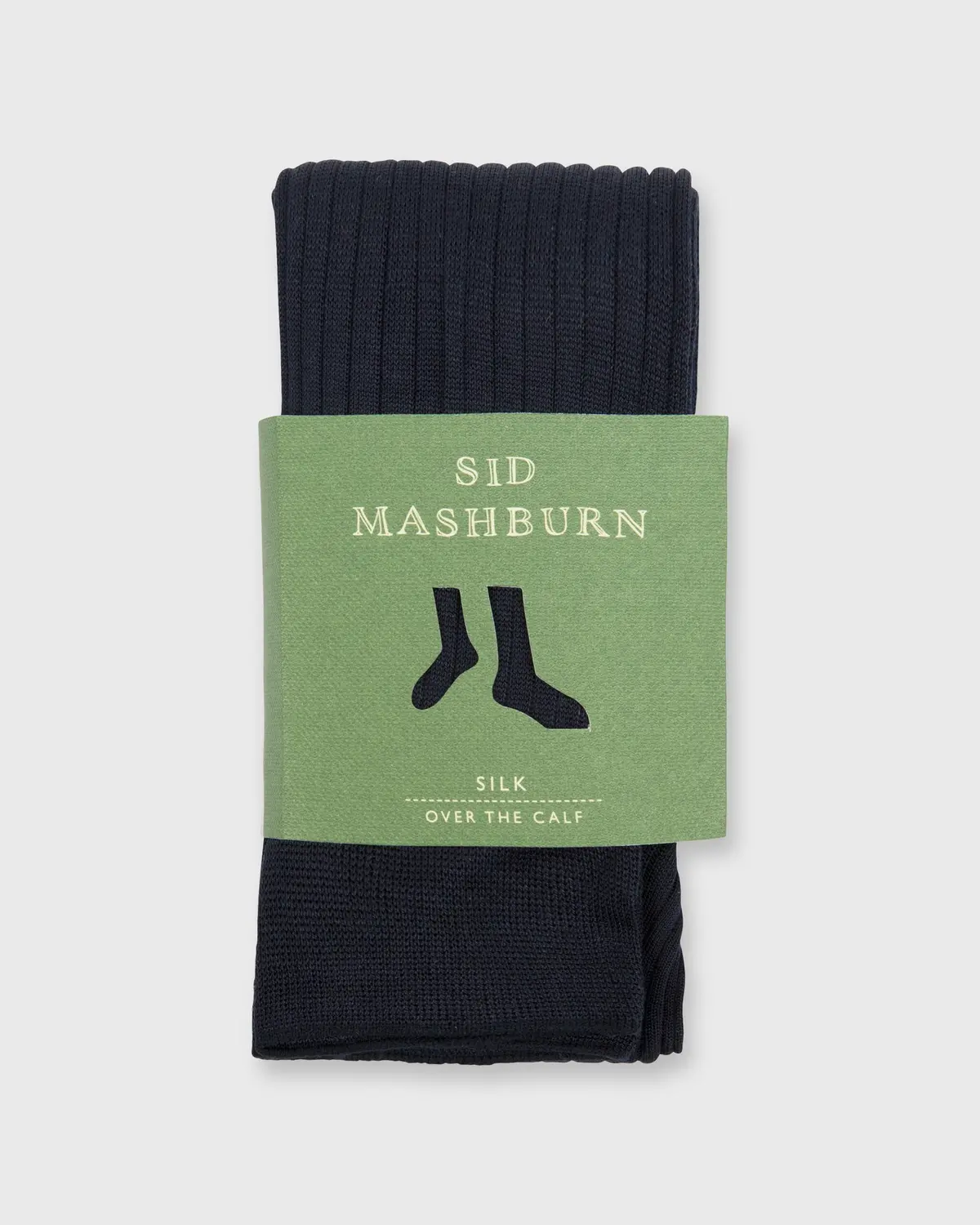Over-The-Calf Dress Socks In Navy Silk 2