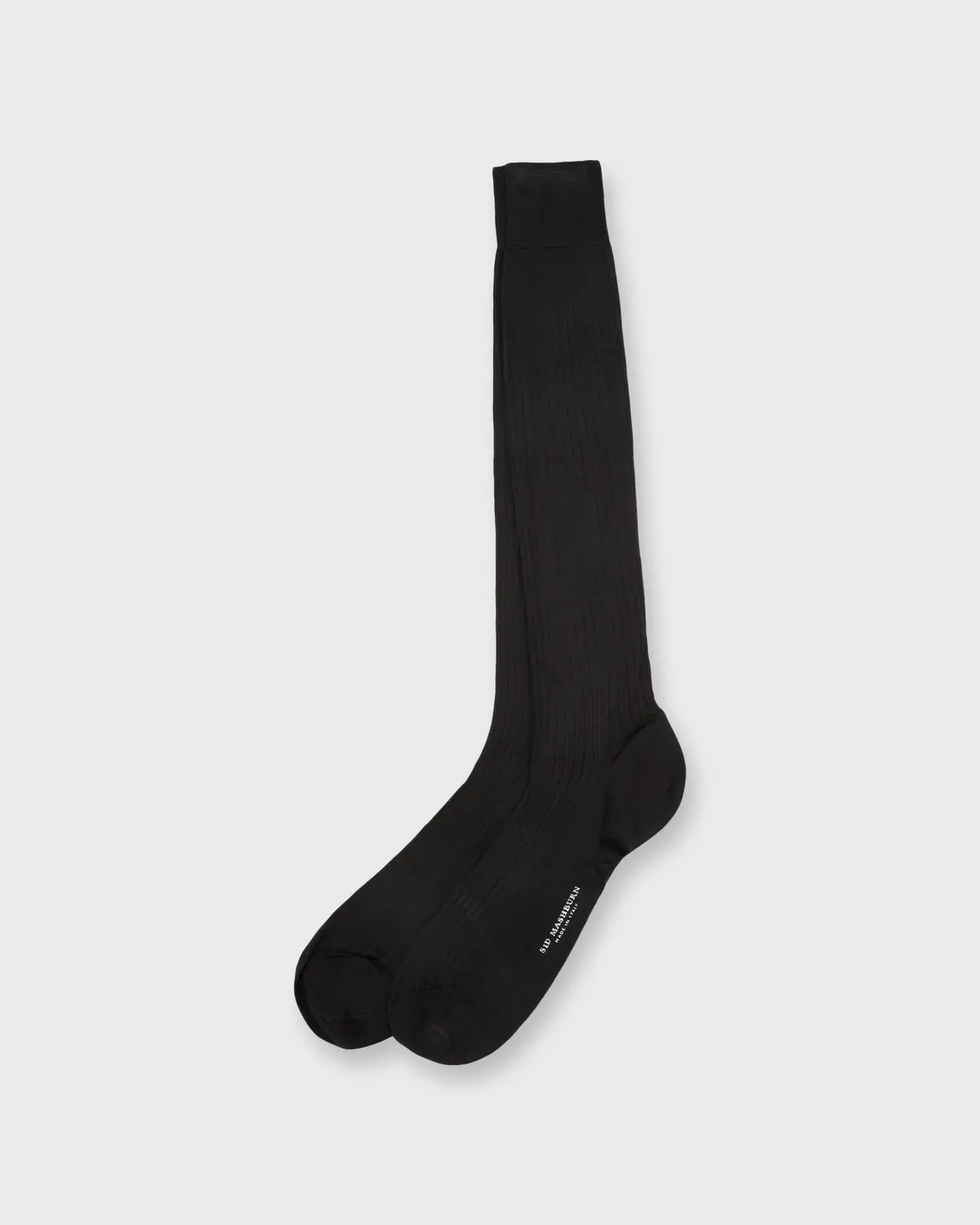 Over-The-Calf Dress Socks In Black Silk 1