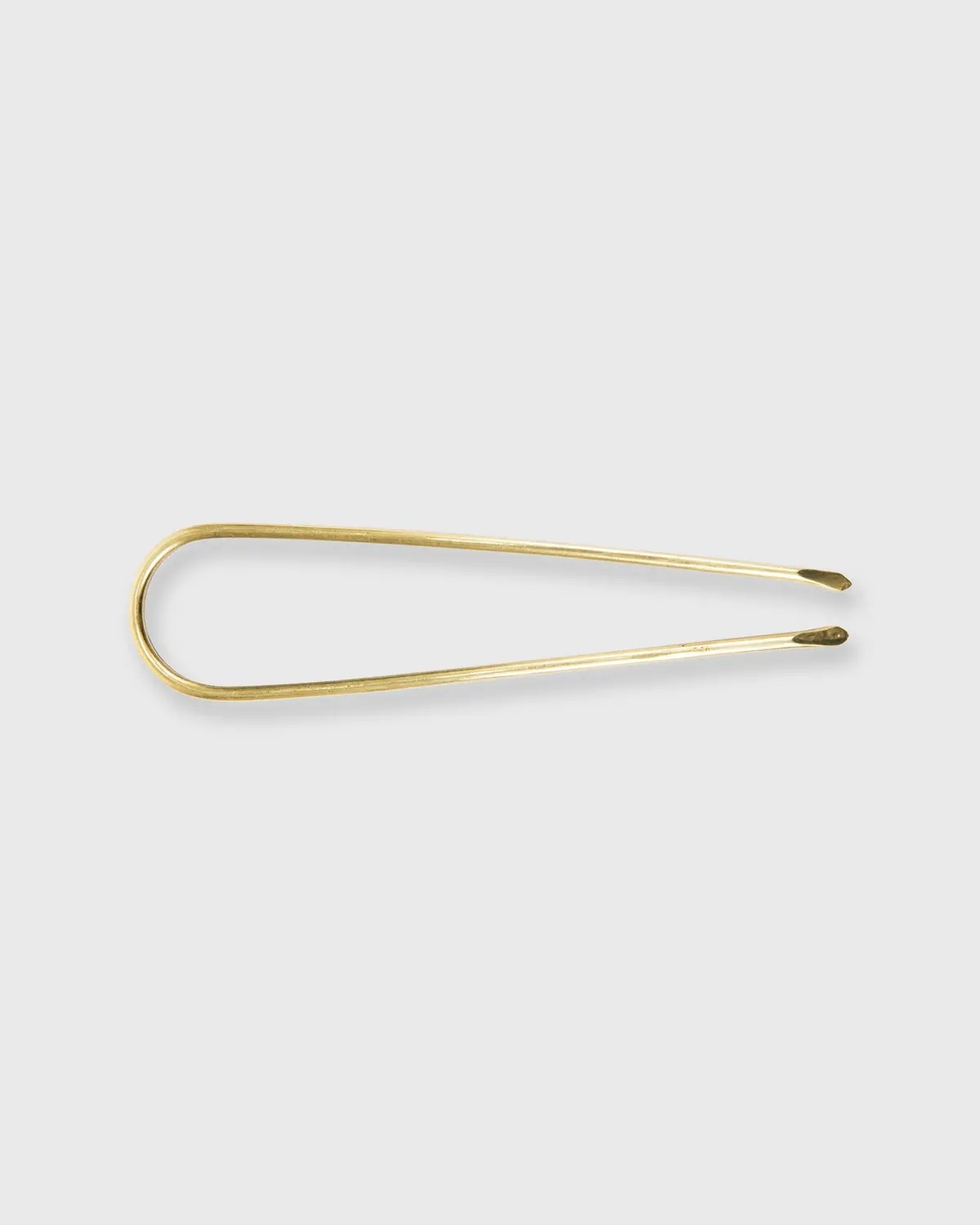 Slim Hair Hook In Brass 1