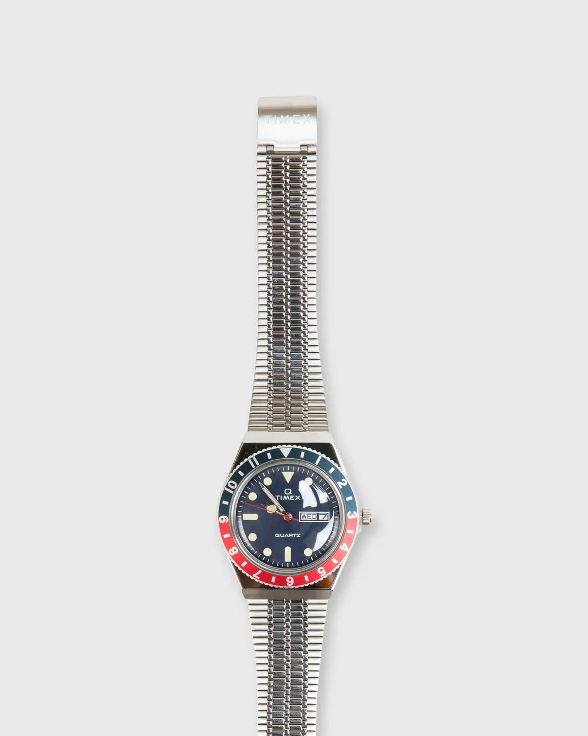 Q Timex Reissue Watch In Silver/Navy/Red 2