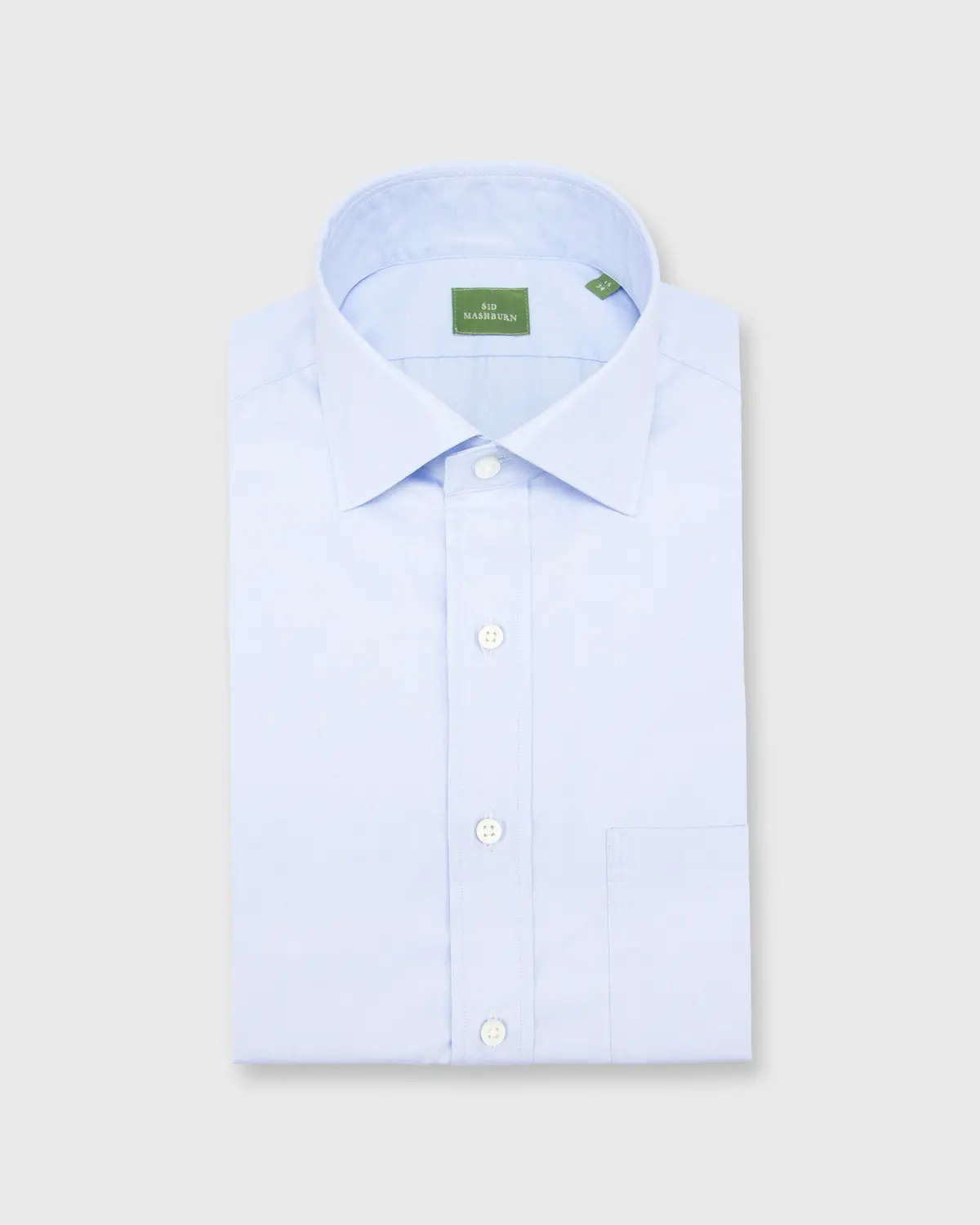 Spread Collar Dress Shirt In Sky End-On-End 1