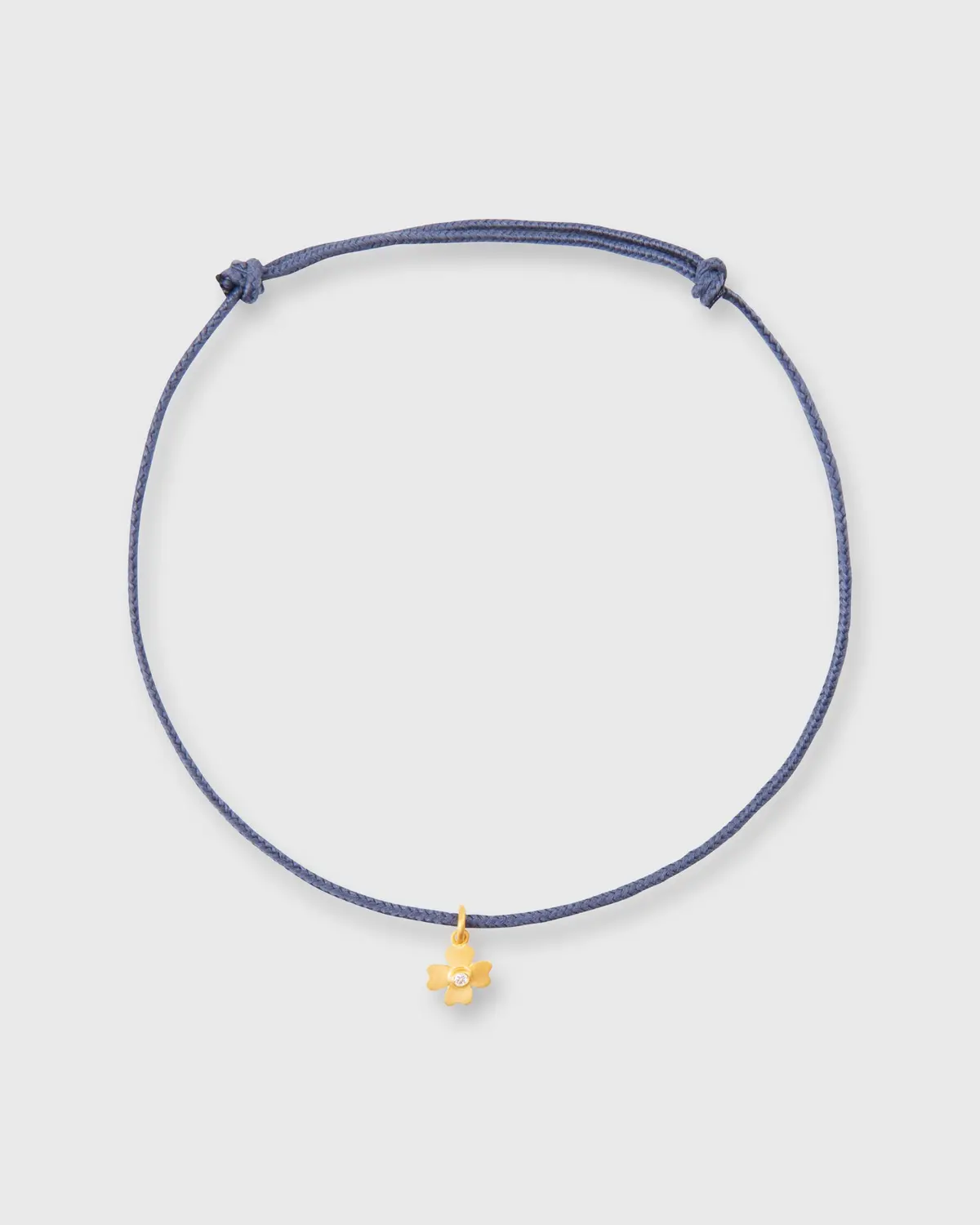 Diamond Clover Charm Bracelet In Gold/Diamond 1