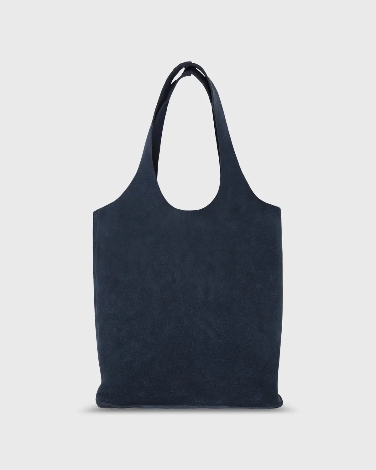 Paola Bucket Bag In Navy Suede 1