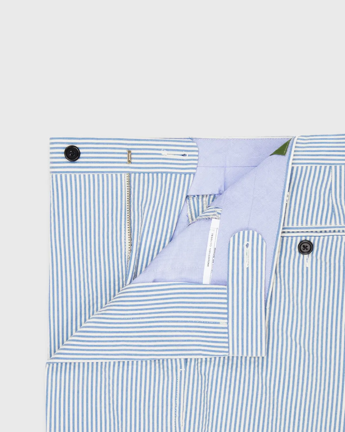 Sport Trouser In Dutch Blue/Bone Seersucker 3