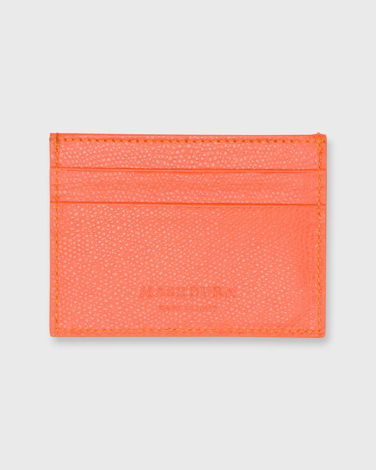 Card Holder In Orange Leather 1