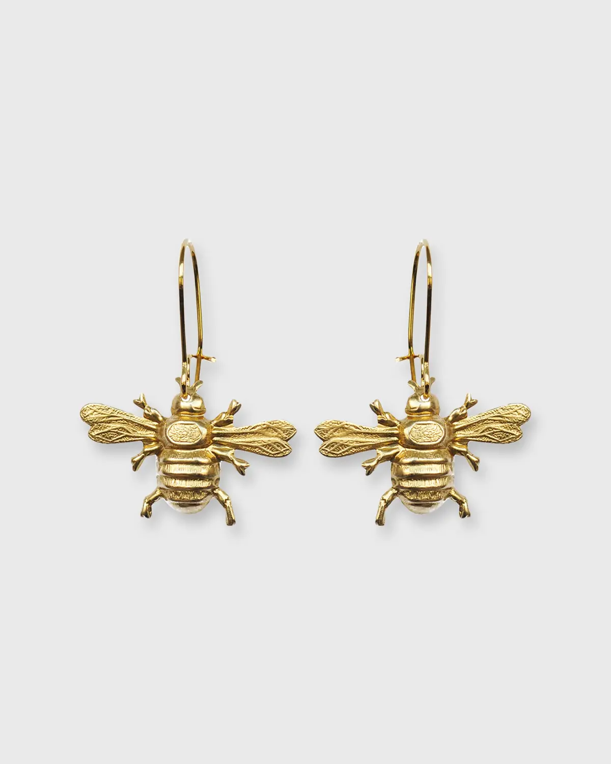 Wee Bee Earrings In Brass 1