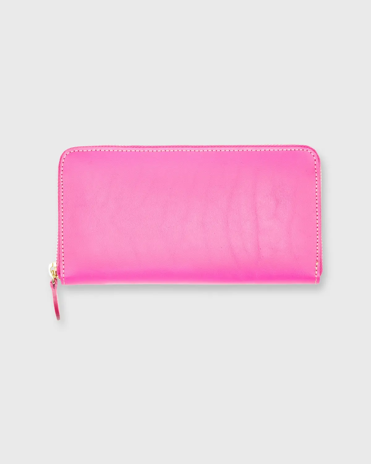 Zip Wallet In Bright Pink Leather 1
