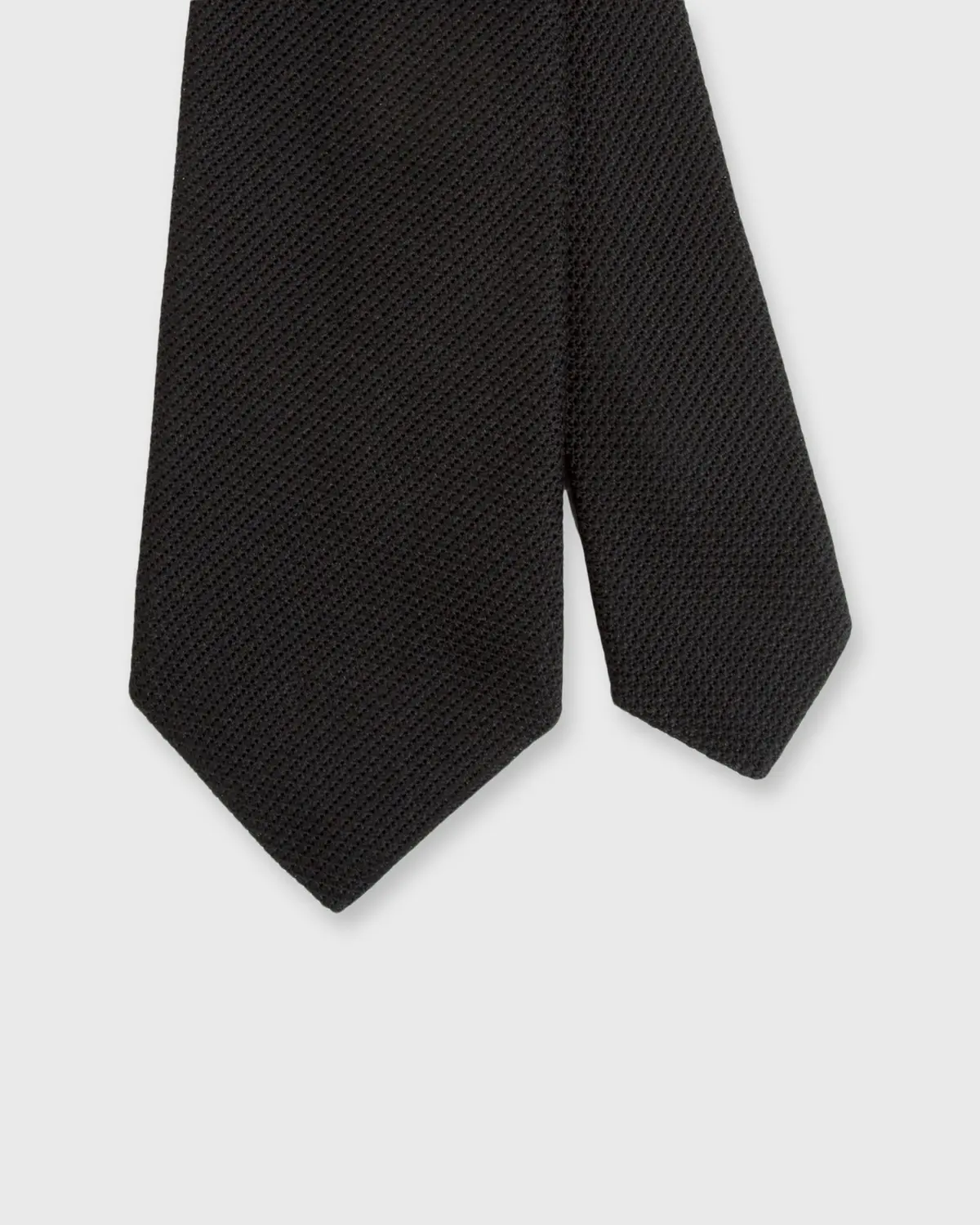 Silk Fino Grenadine Tie In Black 1