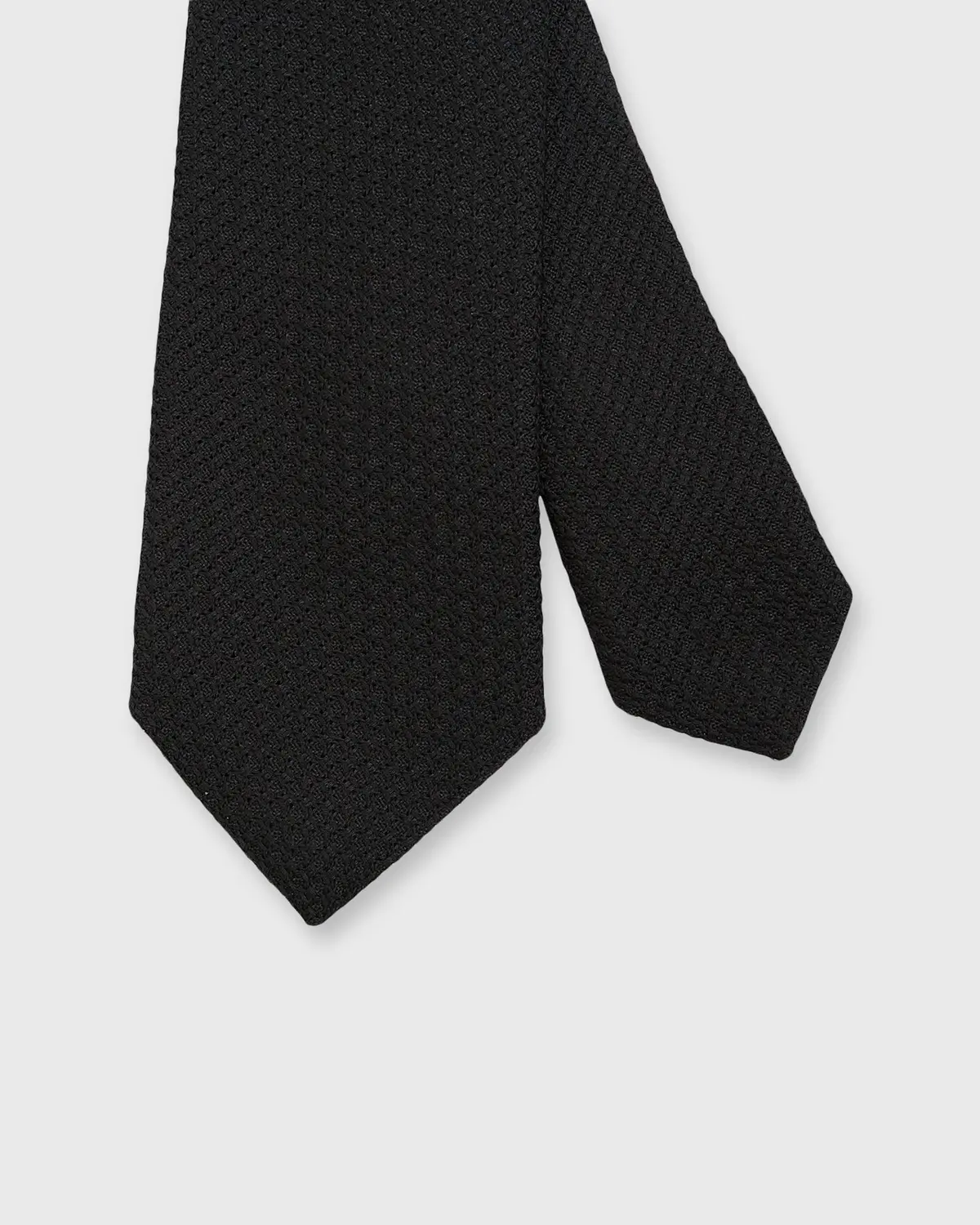 Silk Grosso Grenadine Tie In Black 1