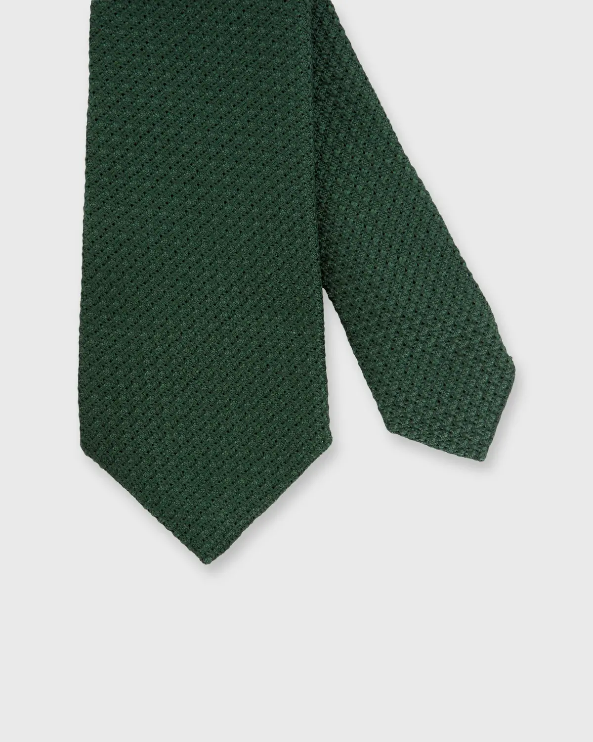 Silk Grosso Grenadine Tie In Hunter Green 1