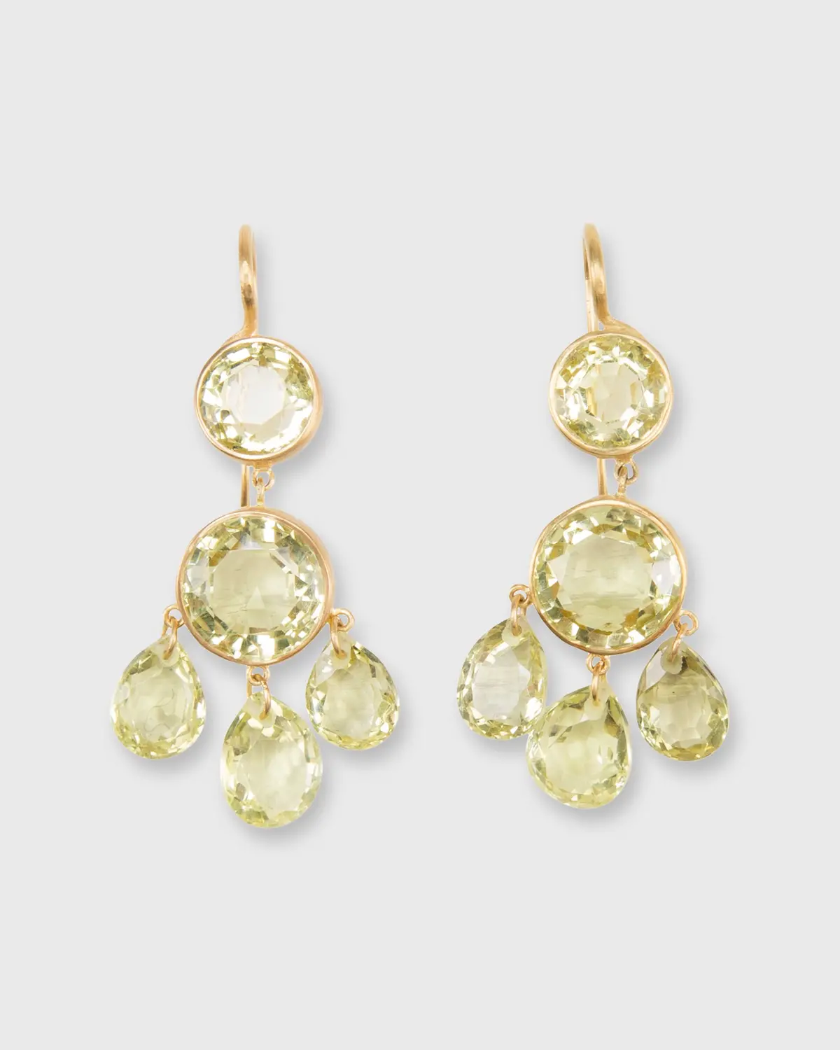 Small Gabrielle D'estrées Earrings In Lemon Quartz 1