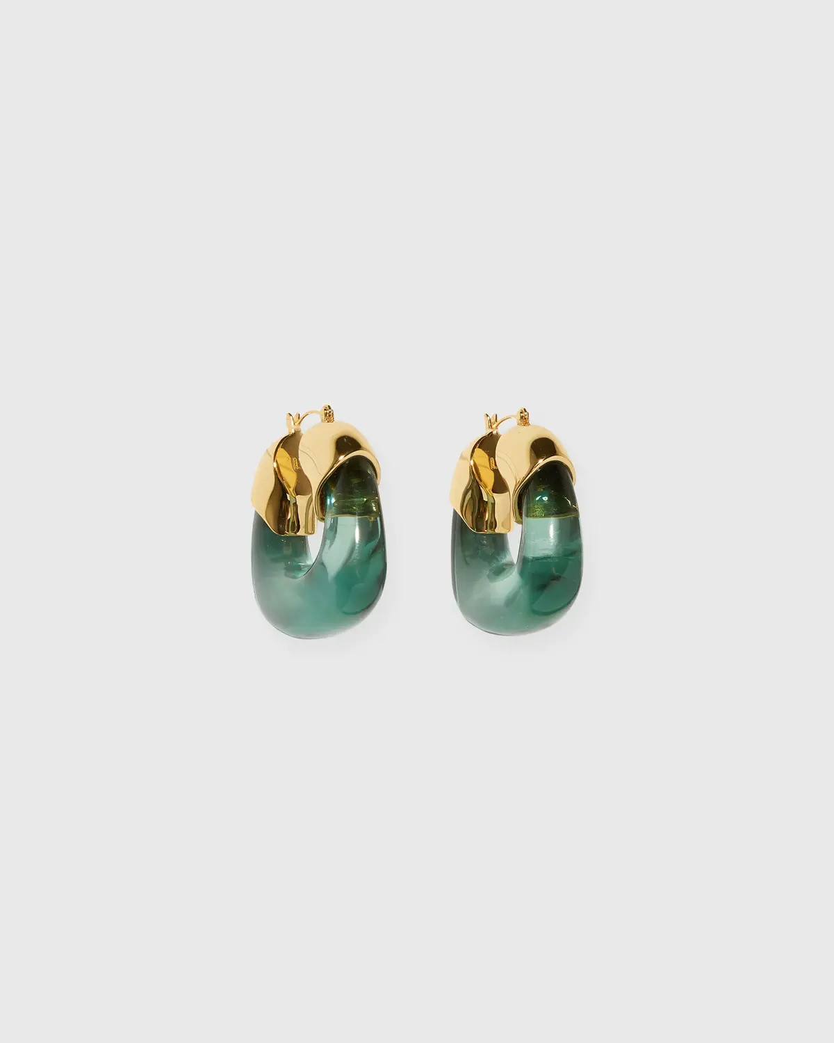 Organic Hoop Earrings In Forest 1