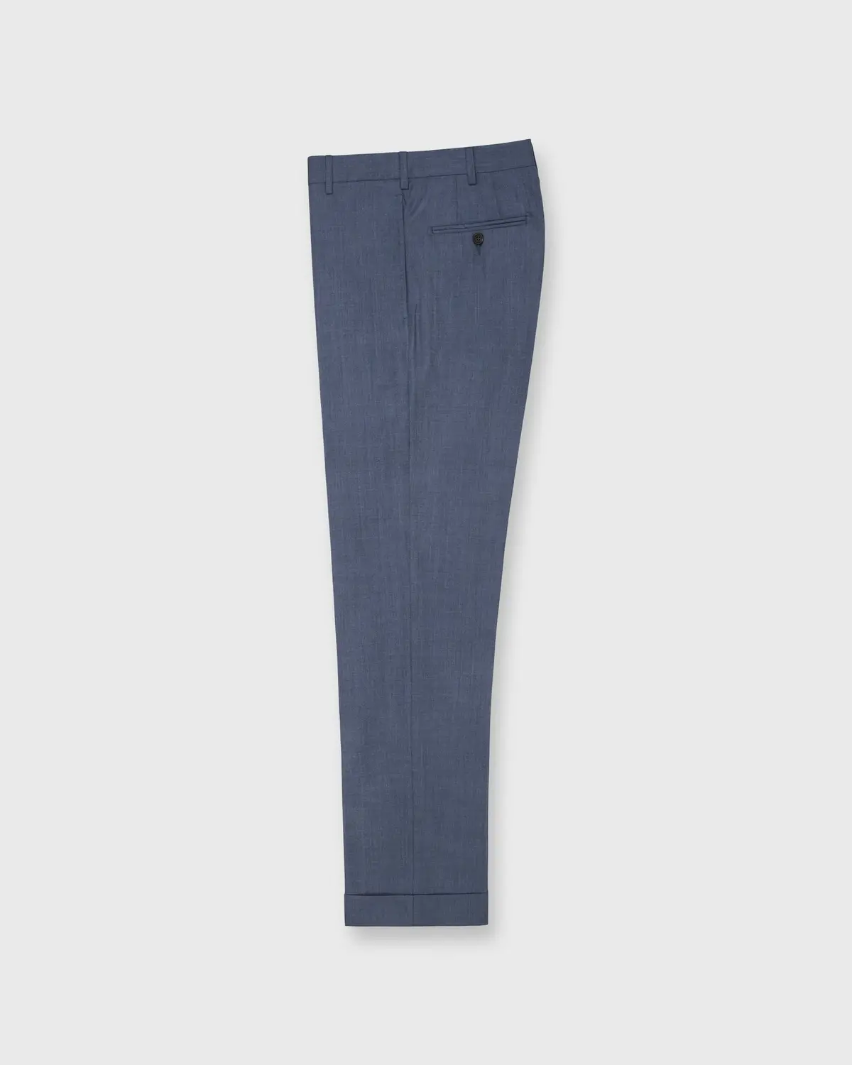 Dress Trouser In Steel Blue Wool Hopsack 1