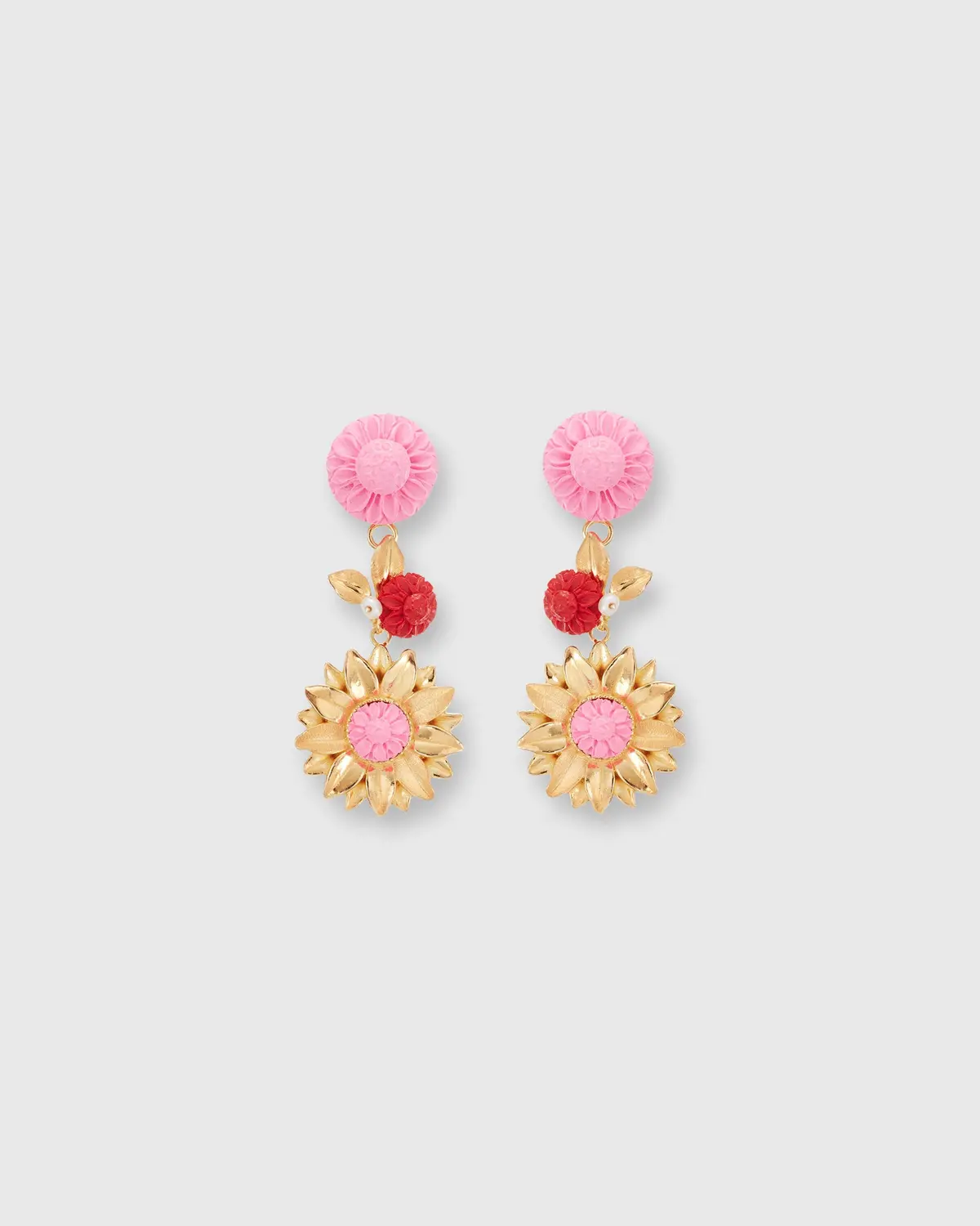 The Limoncello Earrings In Bubble Pink/Ruby 1