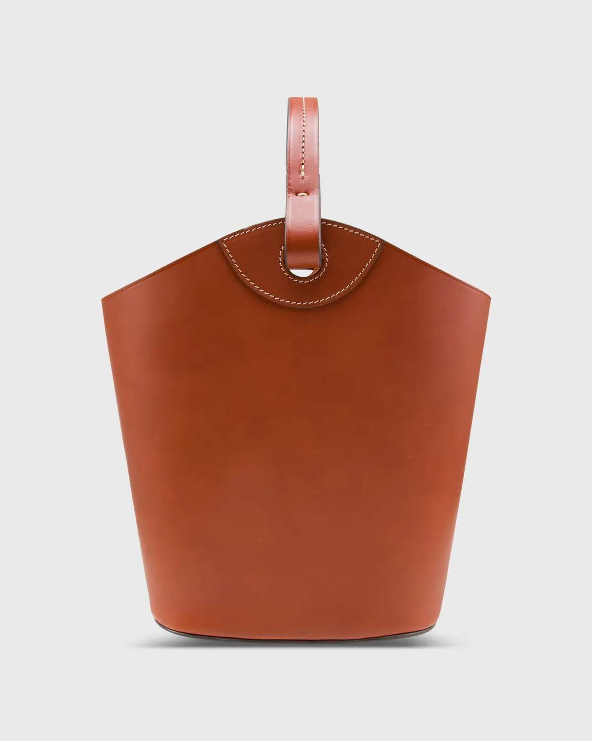 Bucket Tote In English Tan Leather 1
