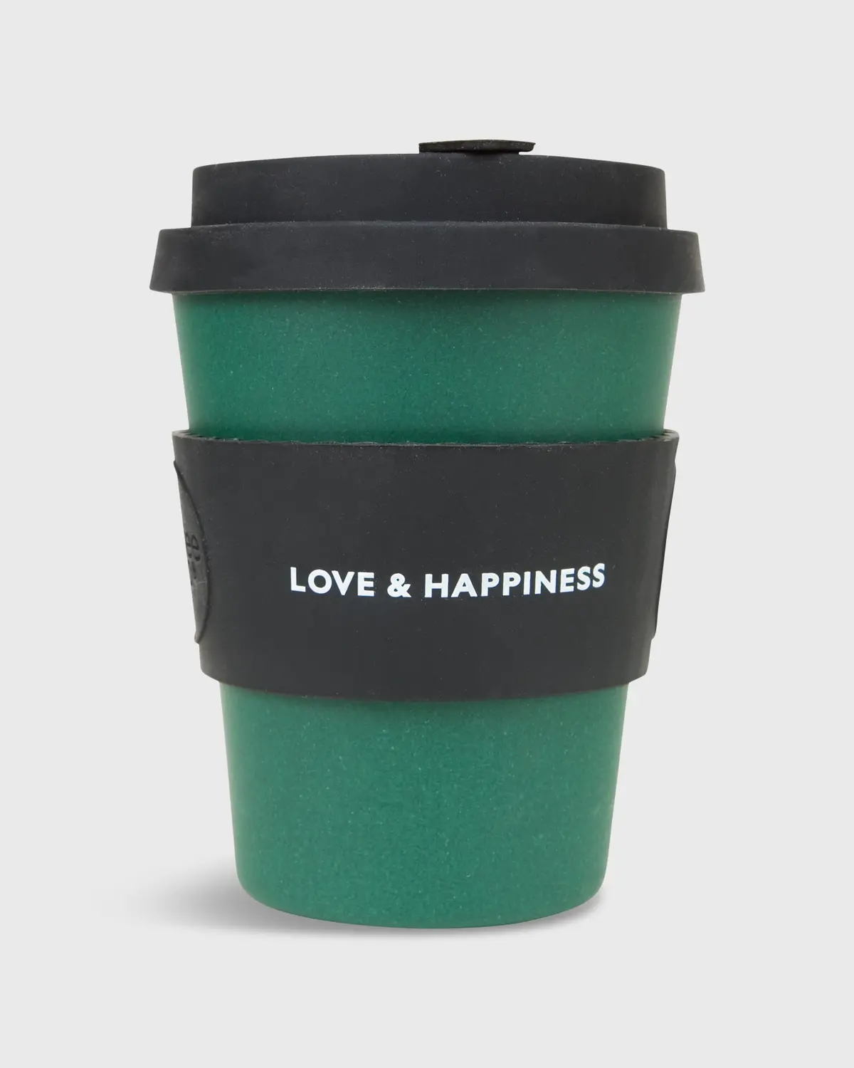 12 Oz. Reusable Coffee Cup In Green/Black 1