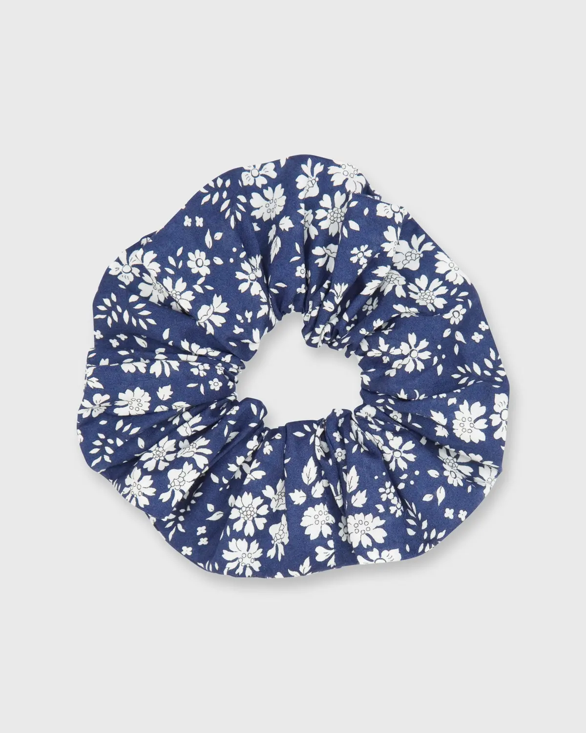 Large Scrunchie In Navy Capel Liberty Fabric 1