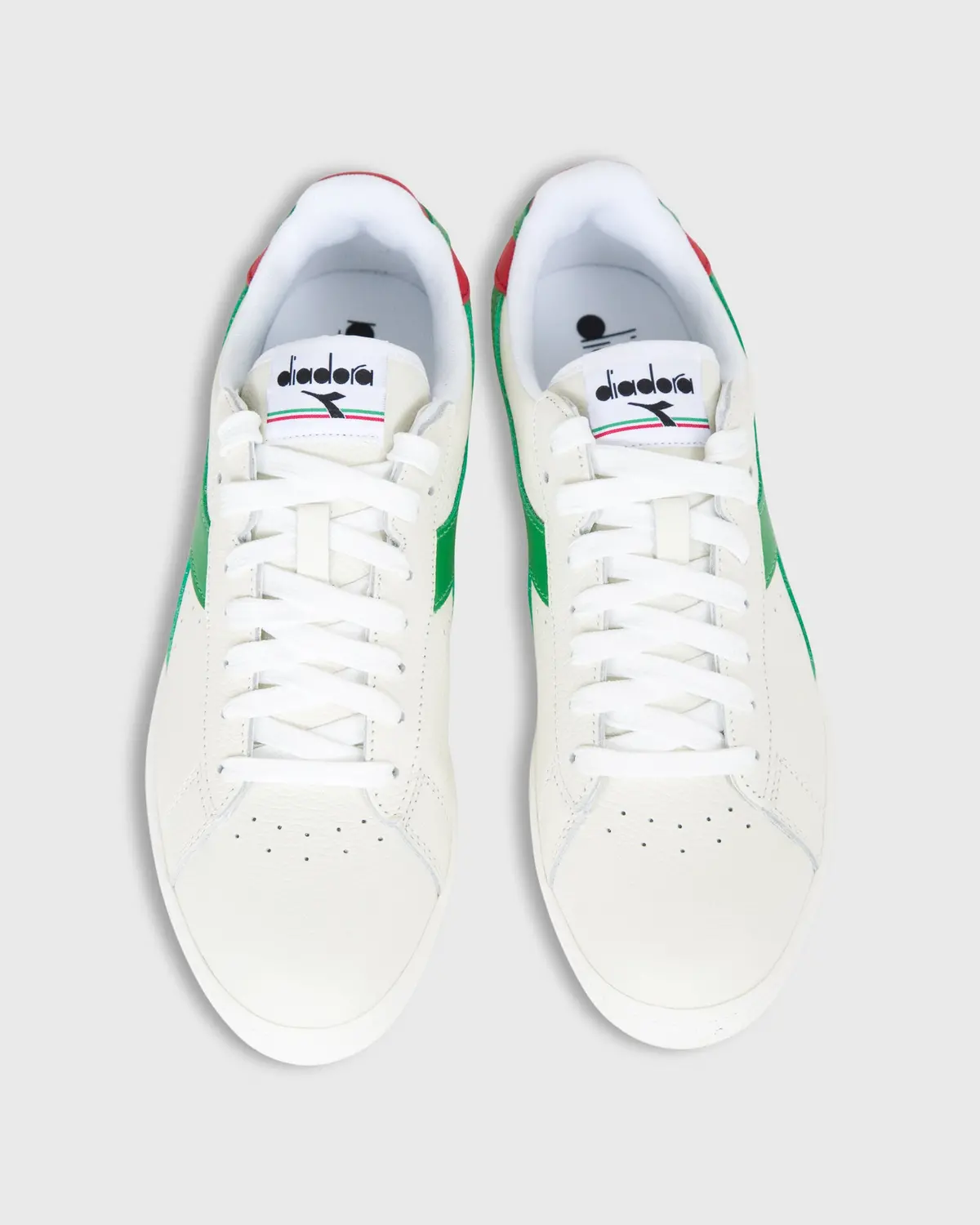 Game L Low Sneaker In White/Meadow Green 1