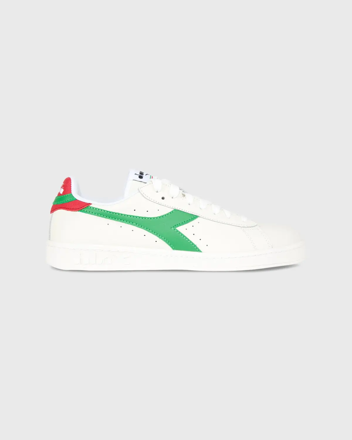Game L Low Sneaker In White/Meadow Green 2
