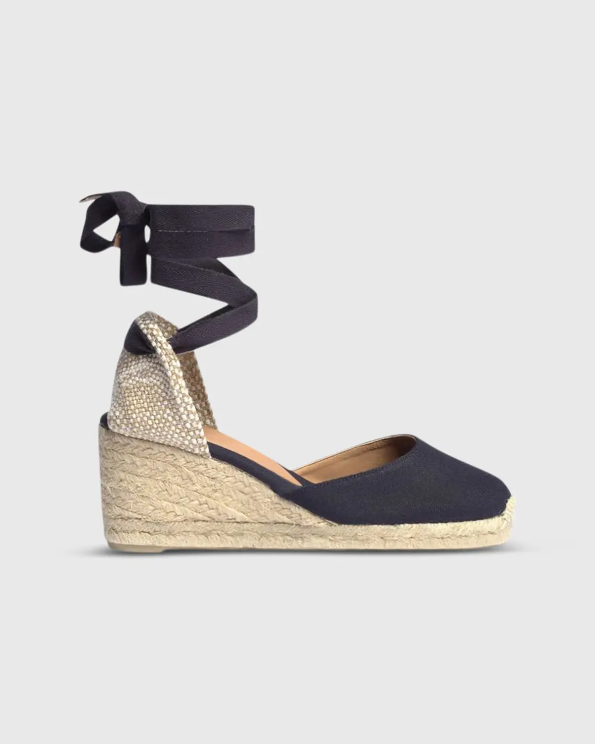 Low Carina Espadrille In Navy Canvas 1