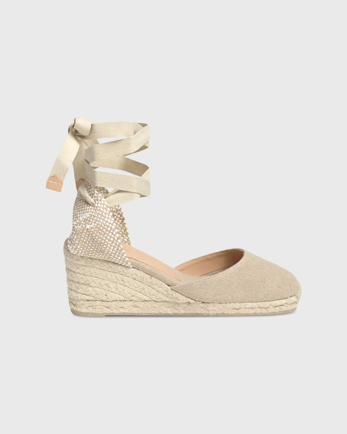 Low Carina Espadrille In Sand Canvas 1