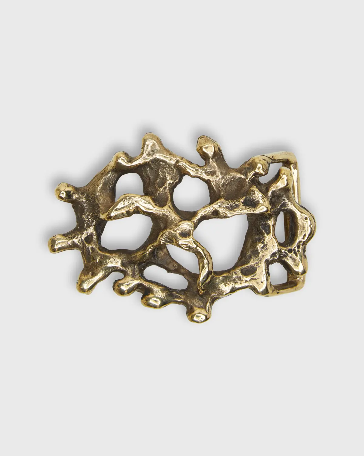 Coral Belt Buckle In Brass 1