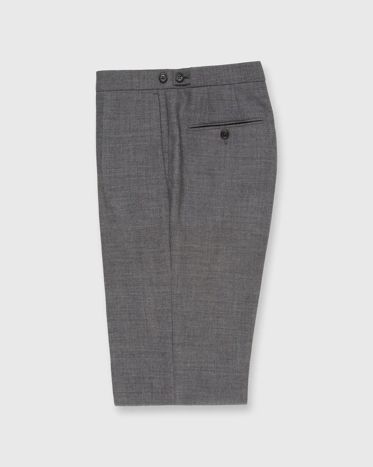 Pleated Dress Trouser In Mid-Grey High-Twist 5