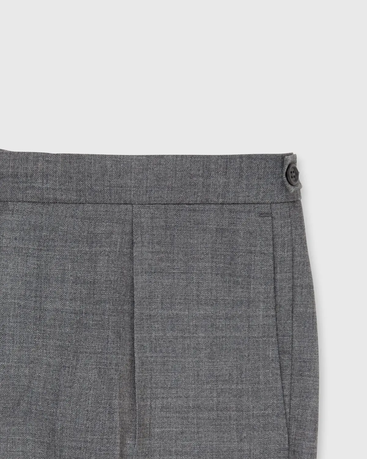 Pleated Dress Trouser In Mid-Grey High-Twist 7